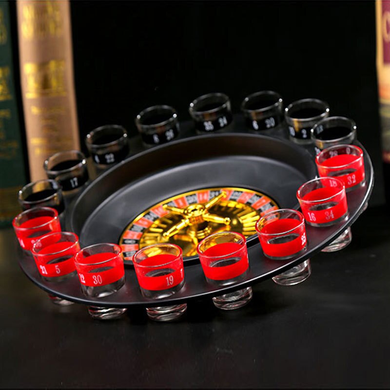 Shots Glass Roulette Drinking Game Set with 16 Shots Glasses Adult Party Games Best Price