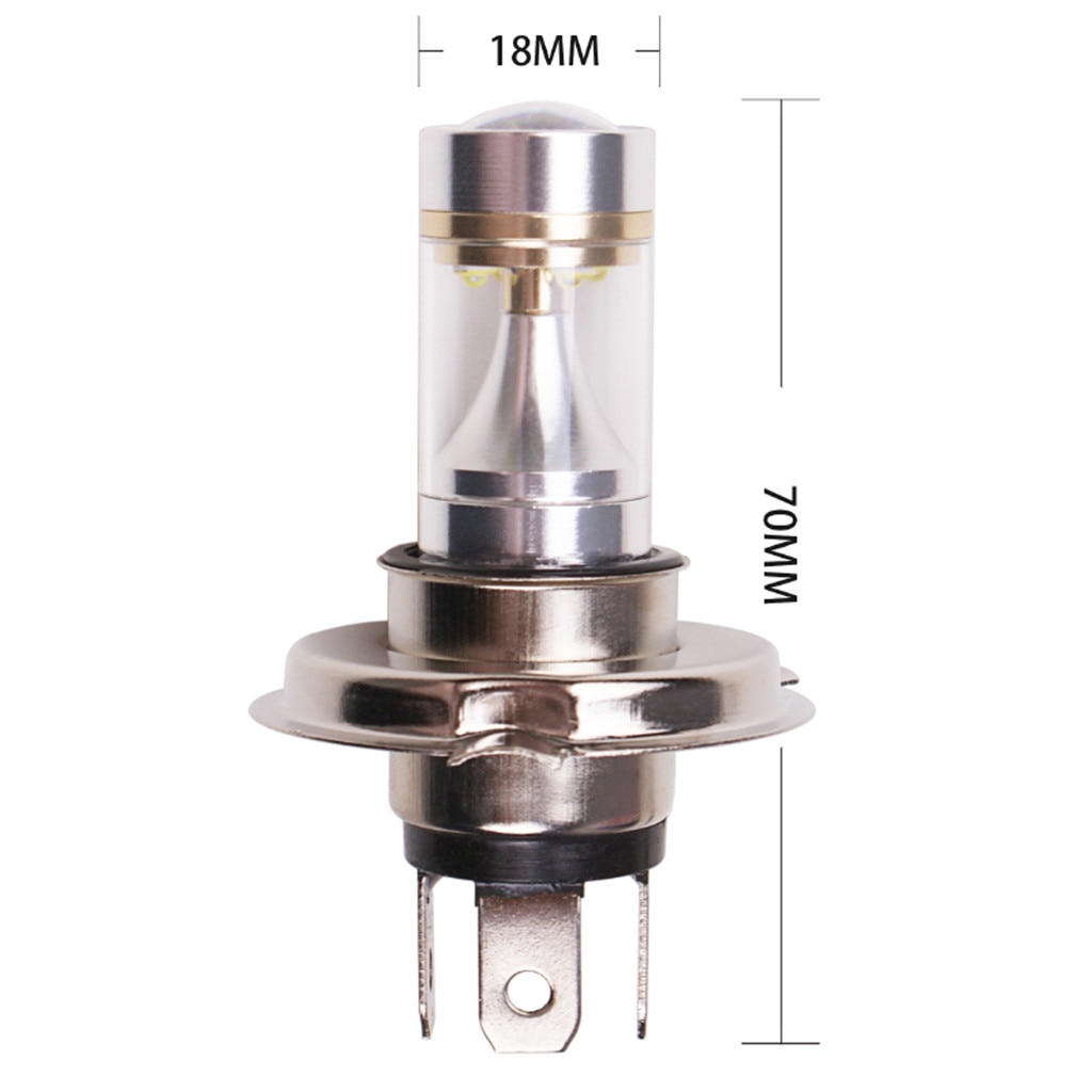 1Pcs H4 car front fog light LED Bulb Off Road Fog Light 6500K 12V 6LED 2525 accessory refit lamp Driving Light white 19Apl9