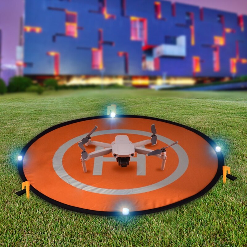 Universal drone natflyvning lys passer lysende tilstand landing pad 75cm parkerings forklæde til mavic air 2 mavic mini pro