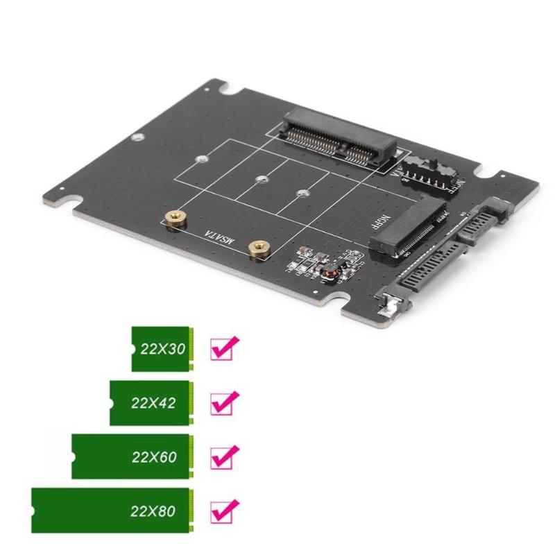 Disque dur SSD, 2 en 1, convertisseur mSATA vers SATA NGFF(M.2) vers SATA a3/adaptateur, compatible mSATA/M.2 NGFF, pour ordinateur PC