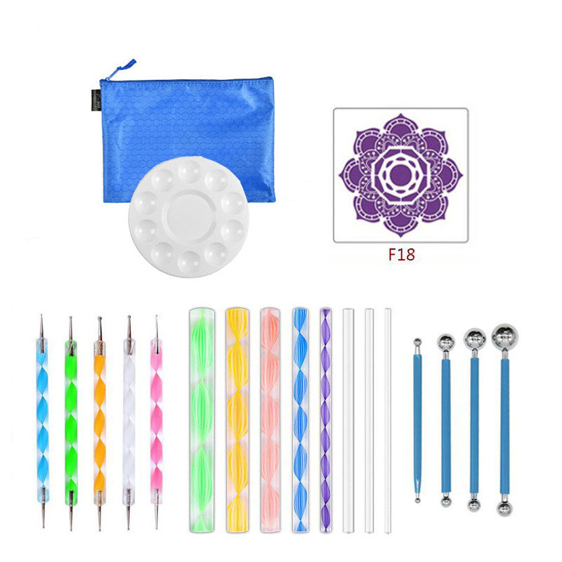 Mandala Dotting Tools for Painting Rocks Mandala Painting Dotting Stencil Dot Multifunction Embossing Dot Kit Mandala Tool Kit
