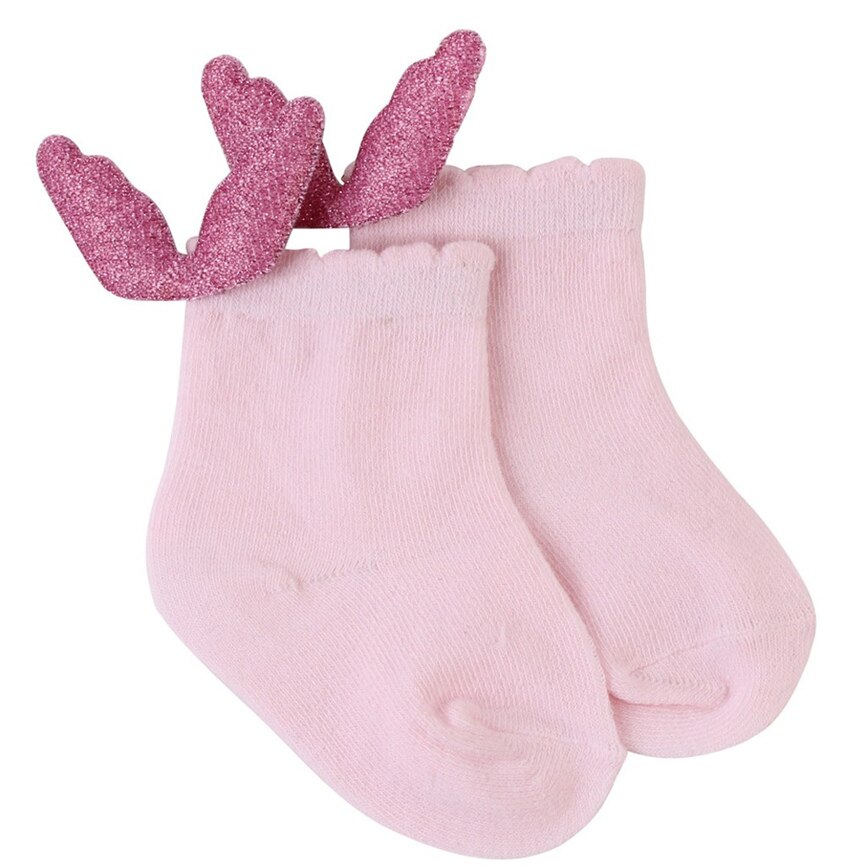 Long Socks For Baby Girl Air Conditioning Summer Cute Lace Cotton With Wing Socks Baby Kids Girls Toddlers High Socks: Pink