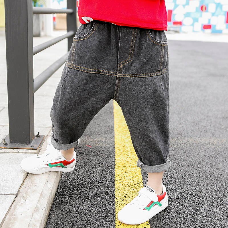 2 3 4 5 6 jahre Jungen Jeans Mehrfarbig Multi-tasche Denim Hosen Kleinkind Baby Jungen Harem Hosen frühling Herbst Hosen Neue
