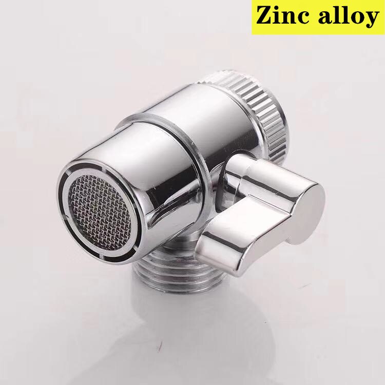 Adaptateur de robinet à interrupteur en métal M22 M24, raccord séparateur d&#39;évier de cuisine, vanne de dérivation, toilette Bidet douche connecteur de robinet d&#39;eau: Zinc alloy