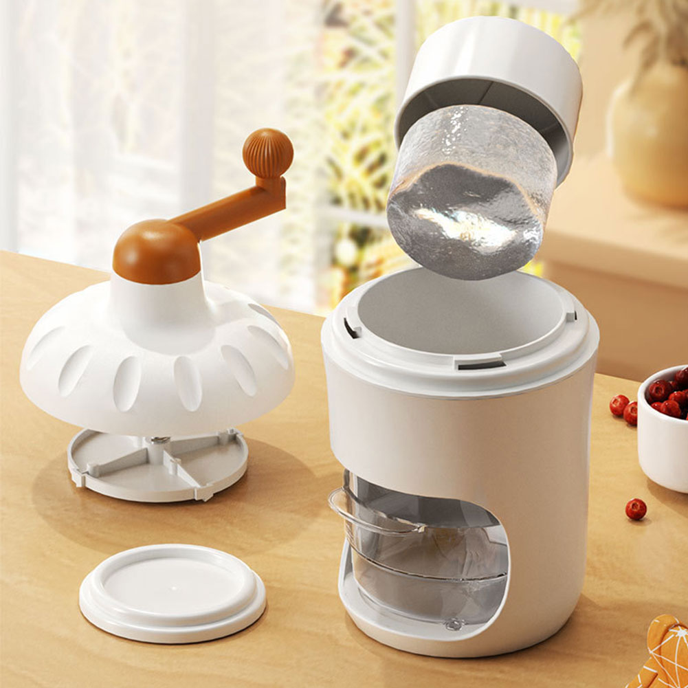 Diy mão-manivela barbeador de gelo manual máquina de gelo raspado mini rotativo máquina de barbear de gelo multifuncional doméstico fabricante de gelo esmagado