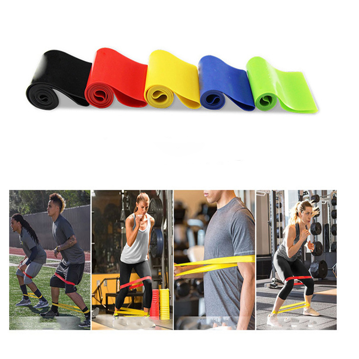 TPE Rally Circle Set Yoga Bands Latex Rally Pads Fitness Training Resistance Bands Fitness Butt Lifting Bands Elastic Bands
