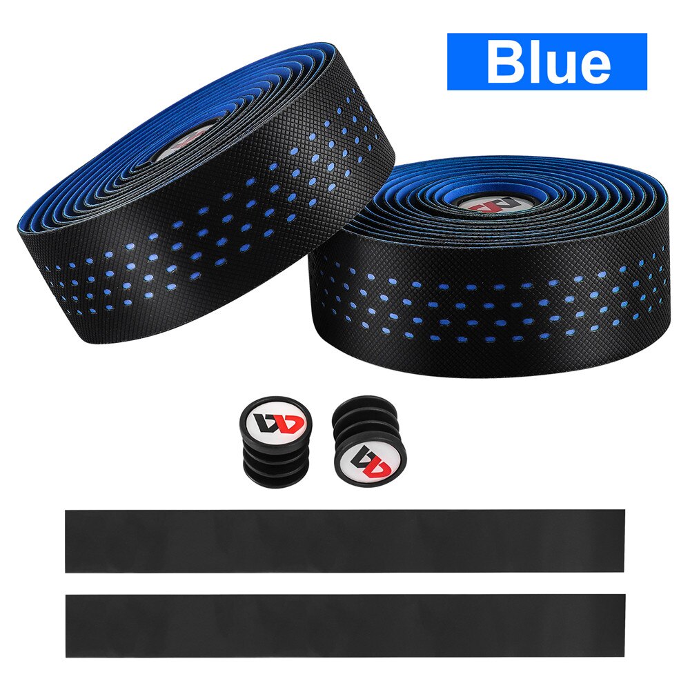 West cycling 2 stuks fietsstuurlint antislip lichtgewicht kleverig pu eva racefiets ademend fietsstuur grips fietsstuurlint: Een blauwe
