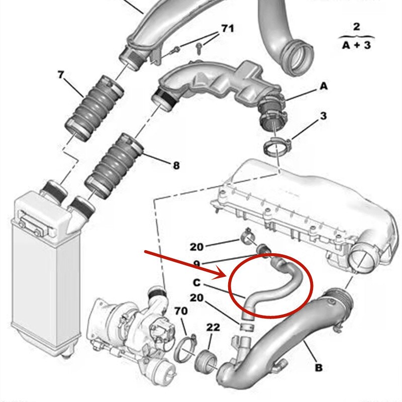 Geschikt Voor Peugeot 207CC 3008 408 508 308CC Sw Rcz Citroen C3 C4 C5 Turbocharged Inlaattraject Oem: 1440Q6 9678431780 V763335580