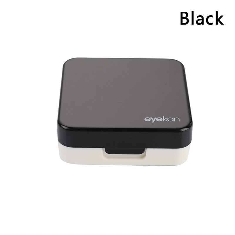 Contact Lens Case Mirror Soaking Container Business Travel Holder Kit Contact Lens Case Square Travel Portable: 01