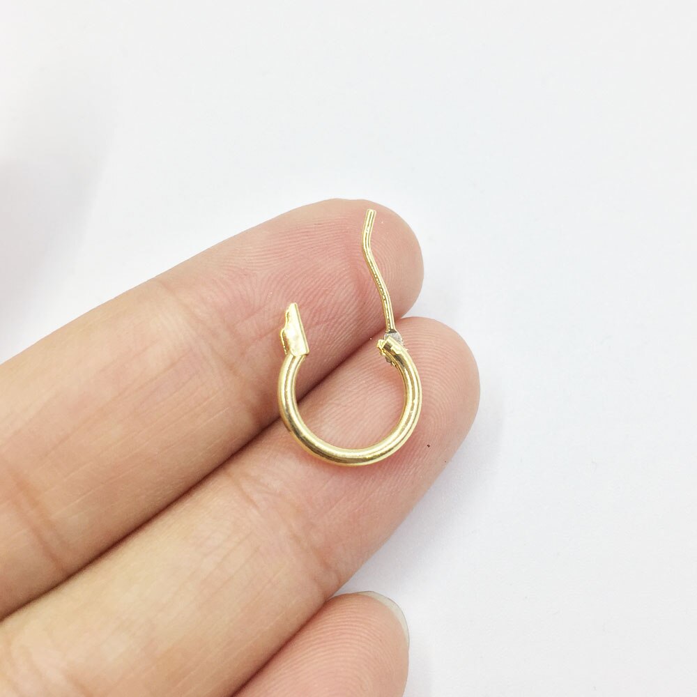 Eruifa 10 stücke 12mm außen innere Durcheinander Basis Band für Ohrring DIY Charme 2 farben: gold