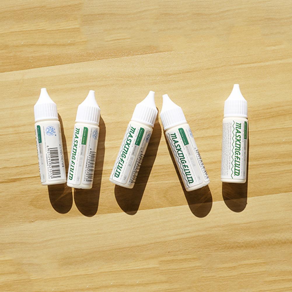 1PC Watercolor Media Masking Ink The White Liquid Of Watercolor Bottle Needle White Gel Liquid Tube Syringin Painting White V6W4