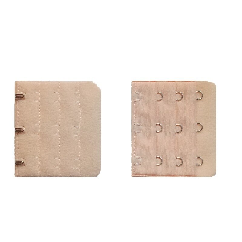 Extensores de sujetador de acero inoxidable para mujer, 3 filas * 3 hebillas, ganchos, hebilla de extensión de ropa interior, accesorios íntimos, 2 unids/lote