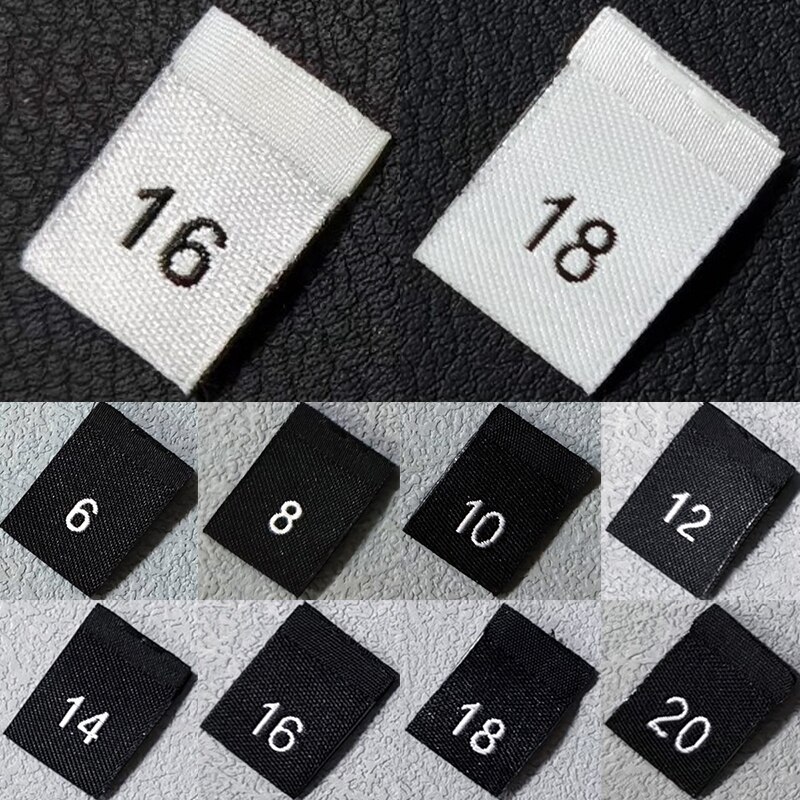 108 Stück Kleidungsetiketten, Größe XS - Schwarz Auf Gold, Selbstklebend, 16mm