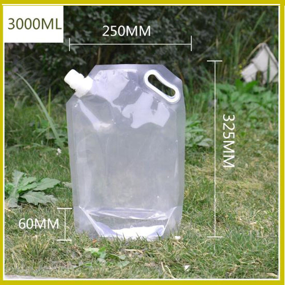 Outdoor Water Pot Tank Foldable Portable Drinking Camp Cooking Picnic BBQ Water Container Bag Carrier Car 1-5L Water Tank: 3000ML-A