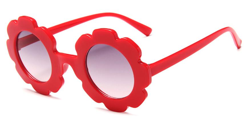 freundlicher Sonnenbrille UV400 Runde freundlicher Sonnenbrille Sommer Niedliche Party Baby Auge Gläser Kleines Mädchen Jungen Süssigkeit Farbe Gafas: C3 rot grau