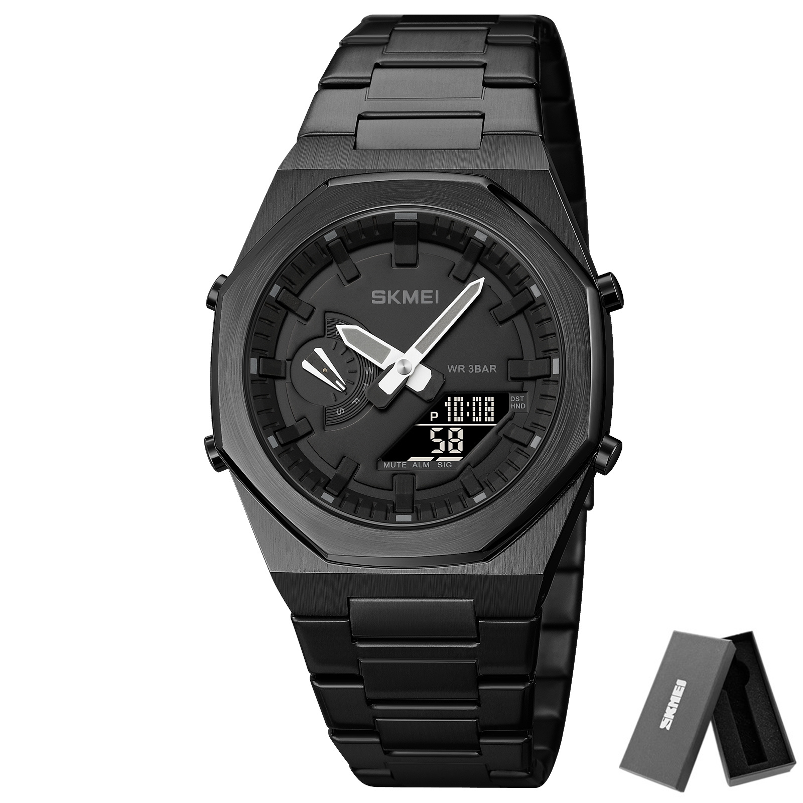 Skmei 1816 klokker uformell forretningsklokke kvartsklokke lys dato vanntett armbåndsur relogio maskulin herre sport: Khaki