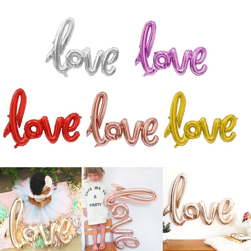 Lettre amour feuille ballon anniversaire mariage anniversaire saint valentin fête décor QX2E