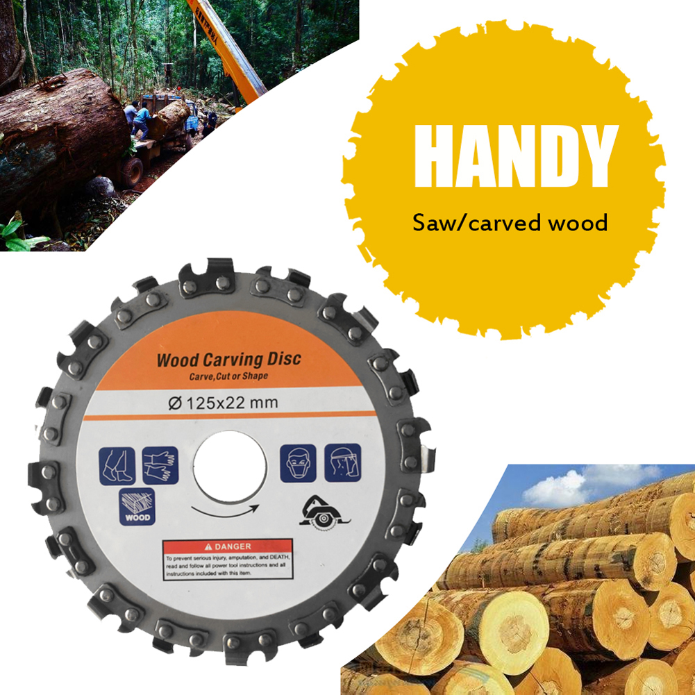 125mm 16- hampainen ruostumattomasta teräksestä valmistettu hiomakoneen puuntyöstölaikka urakoneen ketjulaikka 5 tuuman kulmahiomakoneeseen