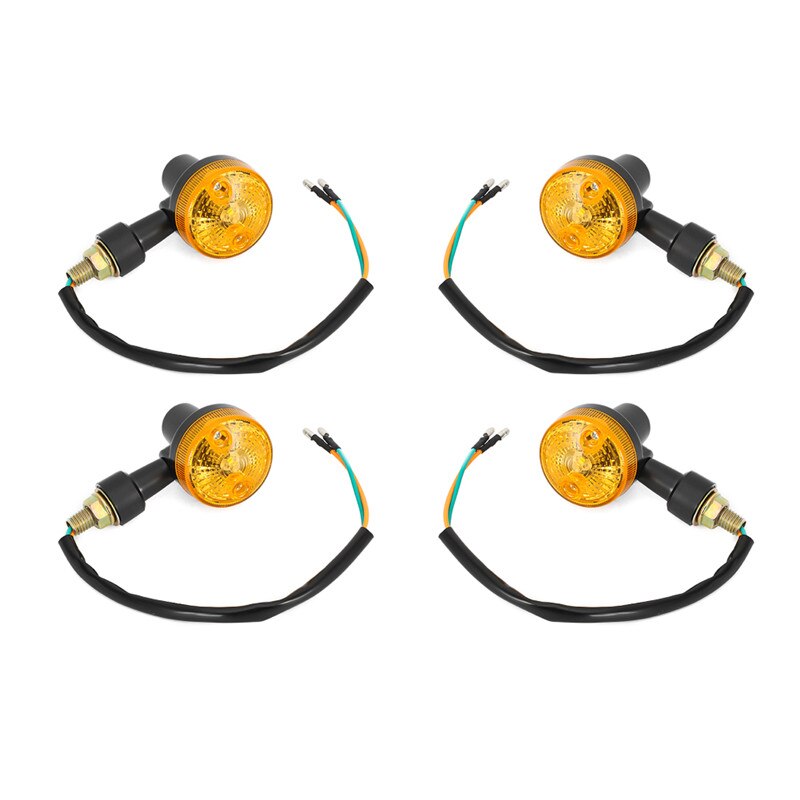 4 X LED-INDICATOREN 6 V RICHTINGAANWIJZER AMBER MOTORFIETS KNIPPEREN 6 VOLT RICHTINGAANWIJZER MOTORFIETS