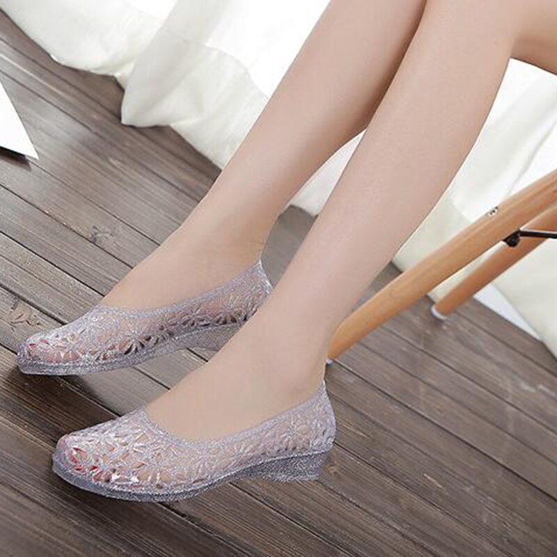 COVOYYAR – sandales de gladiateur à semelles compensées et découpées pour femmes, chaussures de plage dorées et transparentes, WSS962, 2022