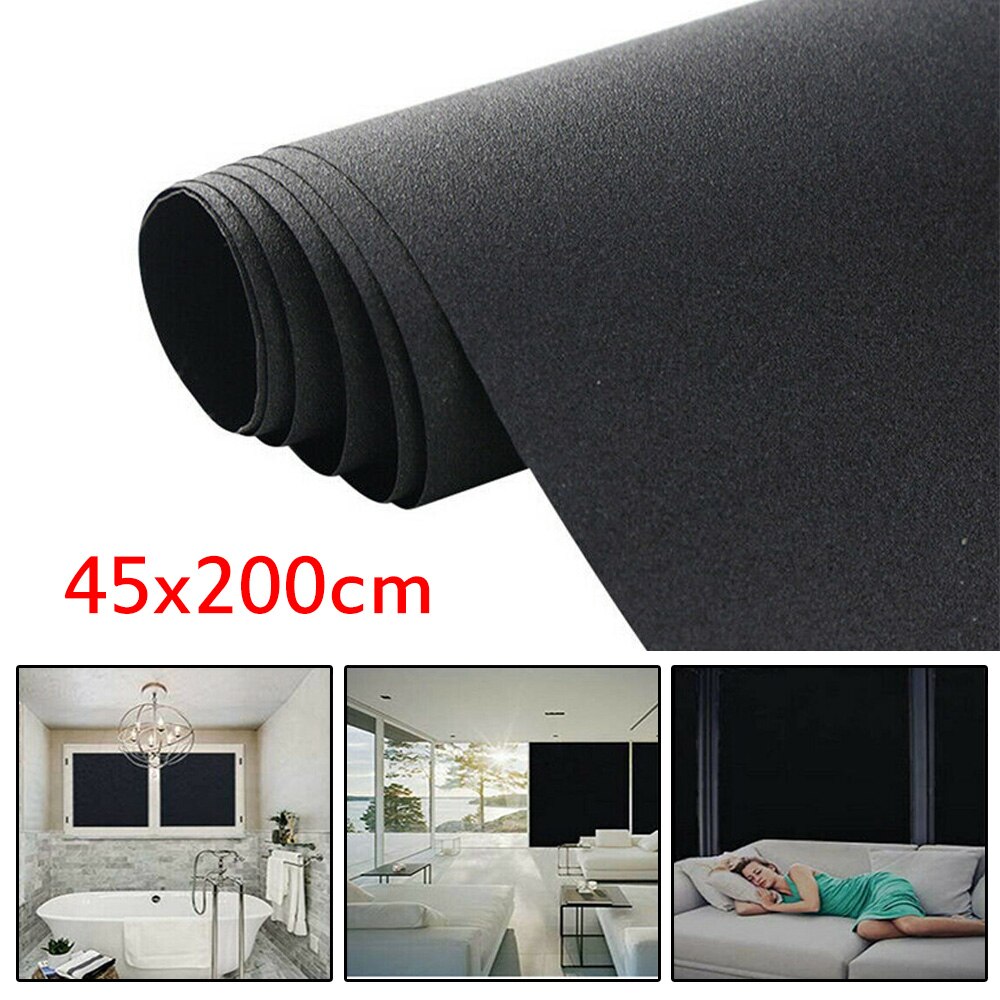 Blackout Static Cling Window Film For Privacy Protection To Block Sun UV Living Rooms, Kitchens, Bedrooms, Furniture