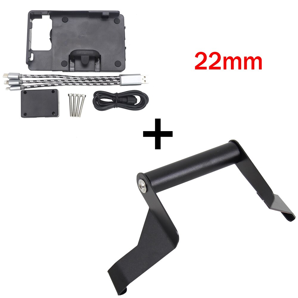 Mobiele Telefoon Houder Voor Tijger Gen 3 Motorfiets Stand Bracket Mount Accessoires Voor Tiger TG3 Zwart: B or 22mm