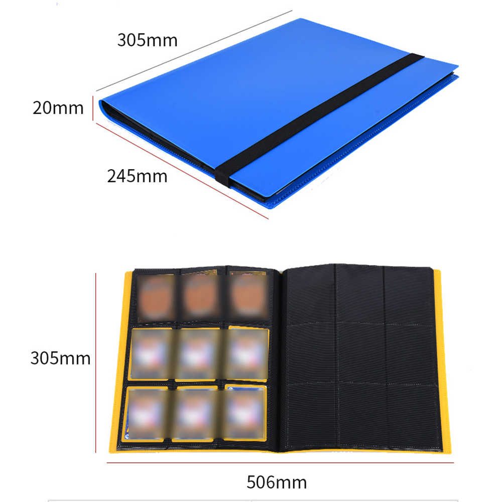 Raccoglitore per carte 9 tasche 360 tasche album di carte collezionabili per carte standard Cartella di raccolta di carte con caricamento laterale per carte da gioco PTCG