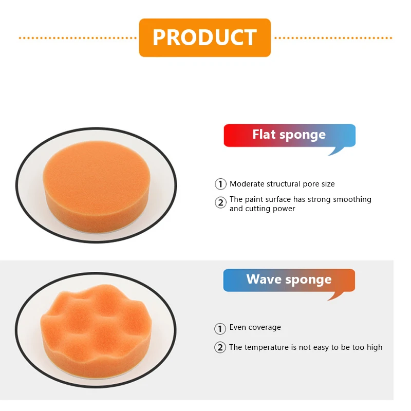6 Stuks Auto Polijstschijf Spons Pads Kit Auto Detaillering Waxen Polish Machine Buffering Spons Verwijderen Krassen Wax Pads