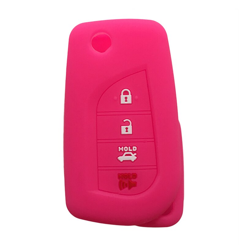 Siliconen hoesje autosleutel beschermkap voor toyota camry highlander corolla prado reiz hilux vigo yaris afstandsbediening sleutel beschermhoes