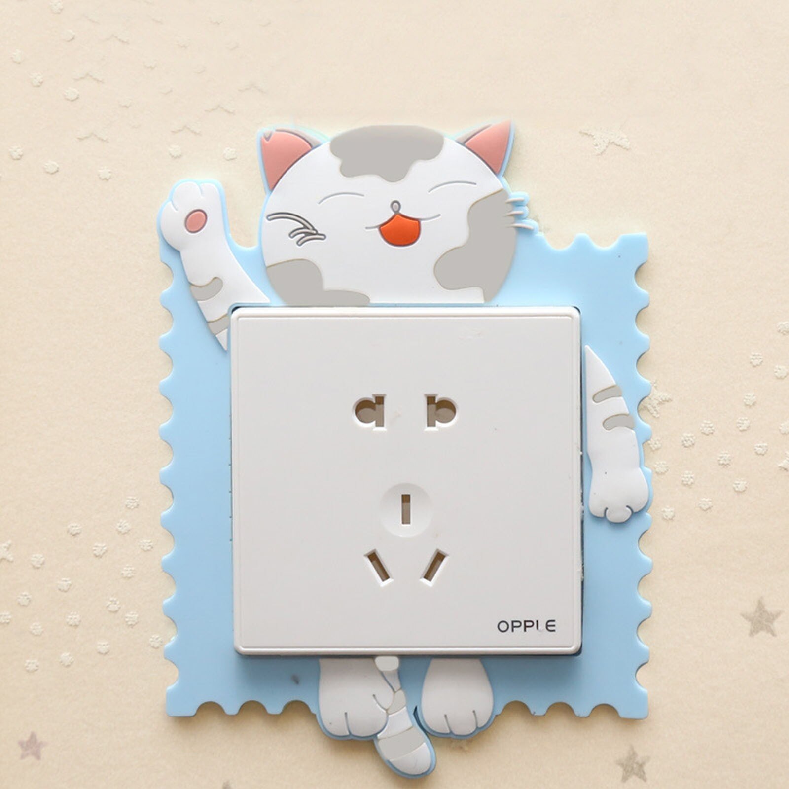 Cartoon Chicken Bear Luminous Switch Paste Socket Protective Cover Living Room Bedroom Protection Washable 3D Switch Stickers: 2
