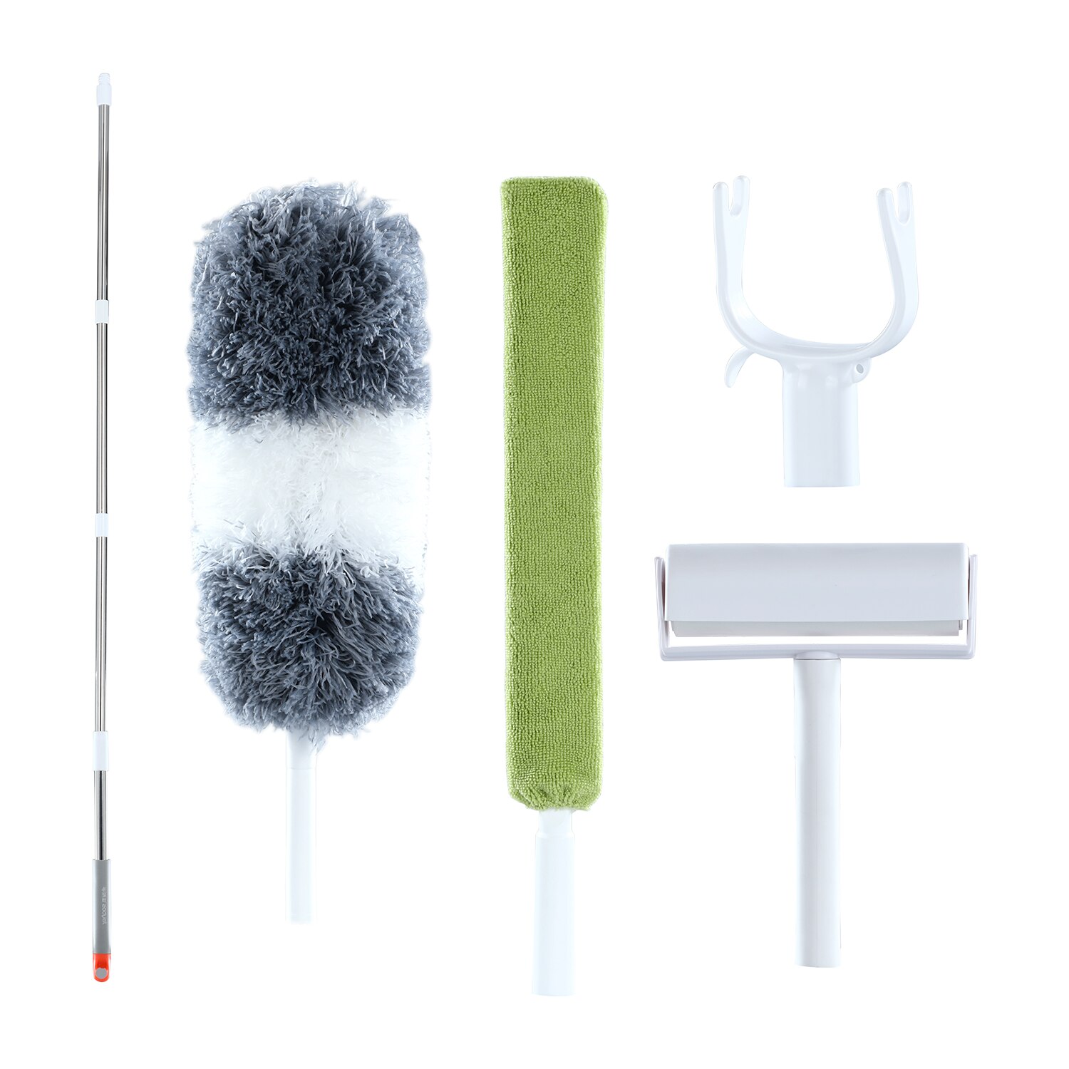 Joybos – brosse télescopique microfibre avec rallonge, pour le nettoyage des murs, des meubles, des sols et des voitures, JX84: 4 in 1 set