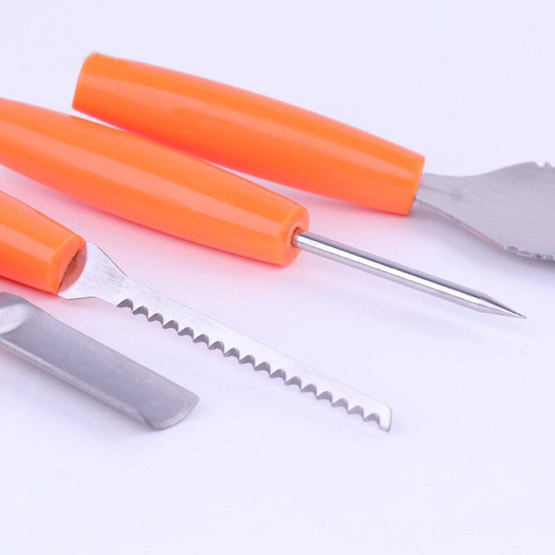 4 Stuk Keuken Tool Set Rvs Pompoen Carving Tool Set Modieuze Multifunctionele Halloween Tool Set