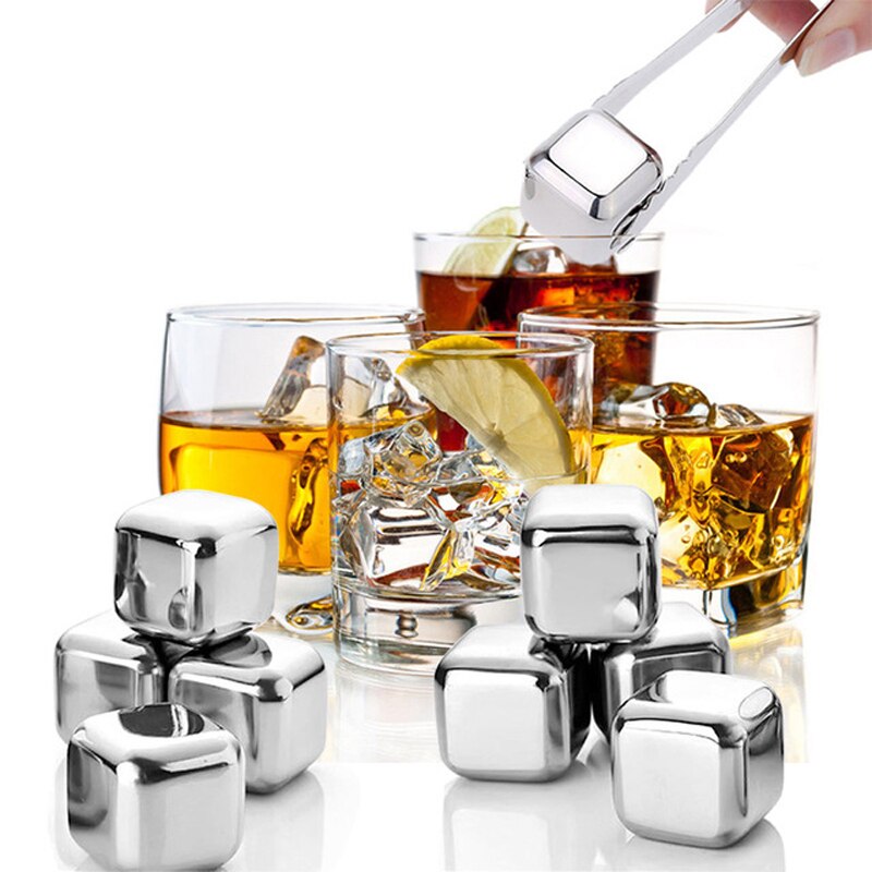 304 Roestvrij Staal Ijs Whisky Stenen Ijsblokjes Herbruikbare Chilling Stones voor Whiskey Wijn Houd Je Drankje Koud