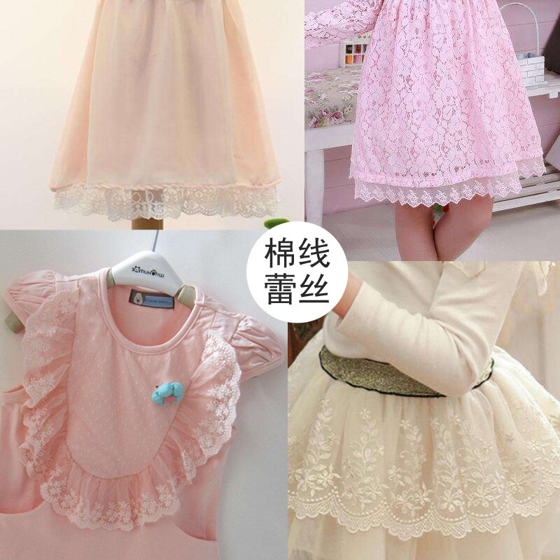 Materiał koronkowy DIY akcesoria siatka gaza rękojeść koronka bawełniana koronka biały beż wesele tkanina na suknię wykończenia ręcznie