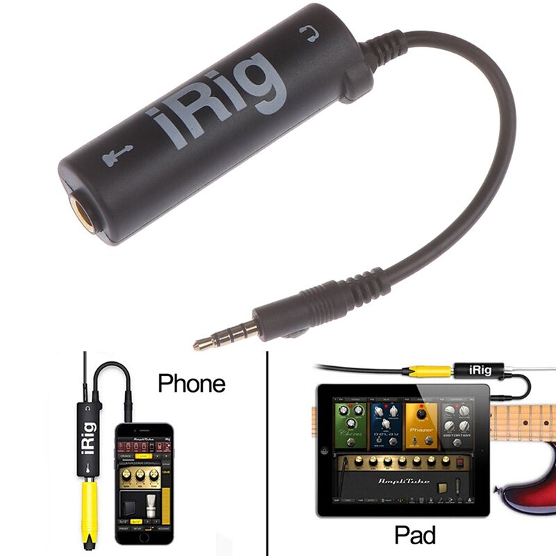 Interfaz de guitarra i-rig, convertidor de recambio de guitarra para teléfono, interfaz de guitarra, sintonizador de guitarra, convertidor de Irig