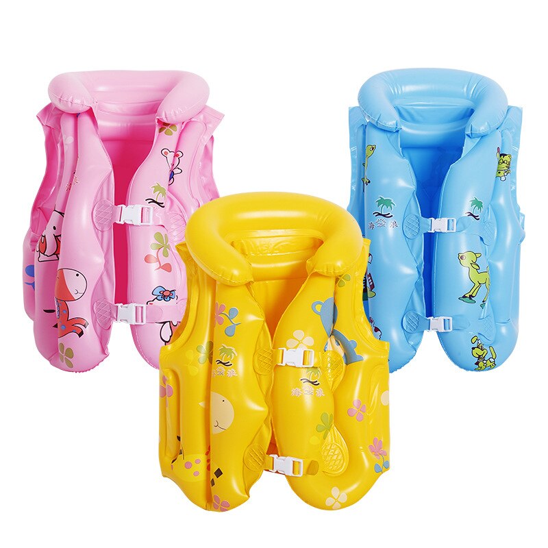 Children Life Jacket Inflatable PVC Cartoon Life Vest with Buckle for Kids PUZ777
