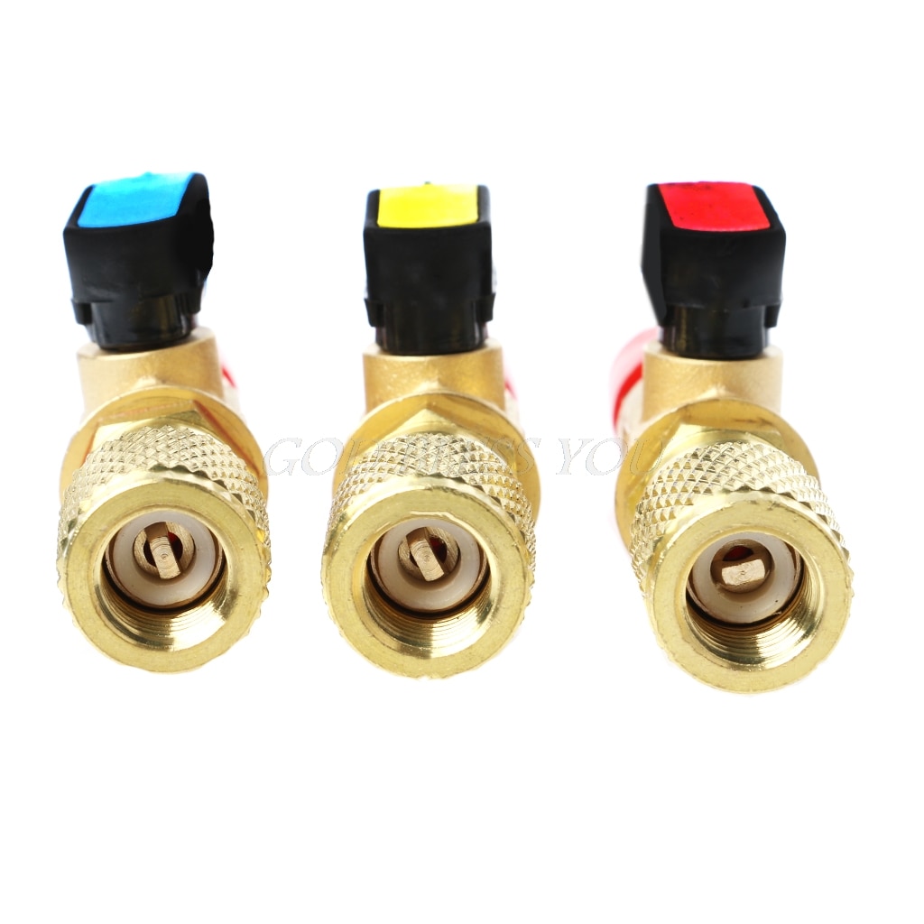 1/4 "stecker auf 1/4" Weibliche SAE Gerade Ball Ventil AC Ladung Für R22 Kältemittel