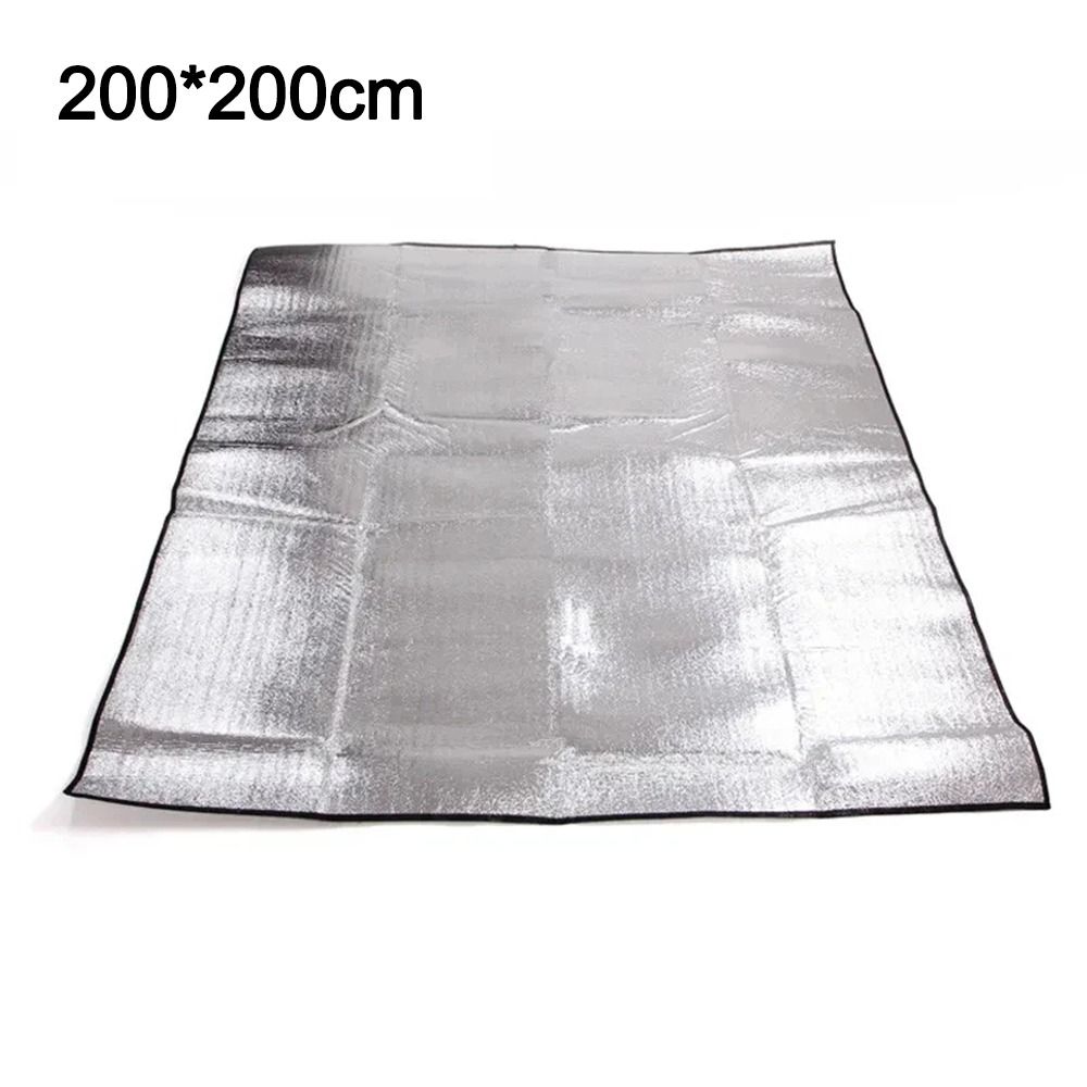 Thermal Camping Mat Ultralight Waterproof Insulation Foam Foil Mat Tent Footprint Reflecting Heat Sleeping Pad Outdoor: Burgundy