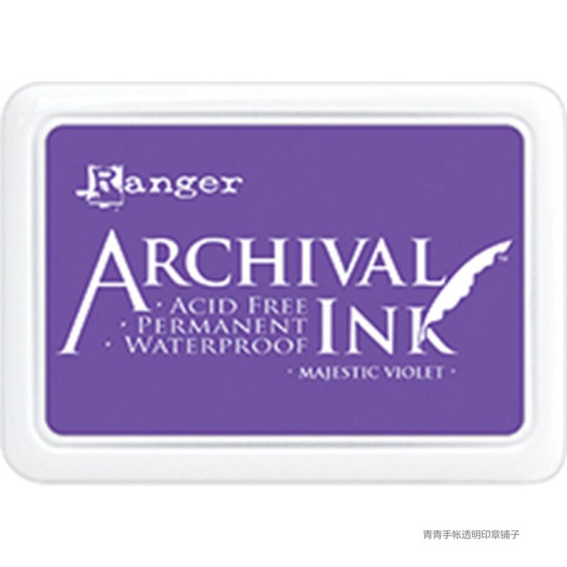 American original ranger stamp pad multicolor oily waterproof acrylic ink pad: majestic violet
