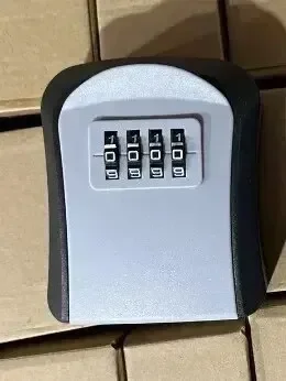 Wall Mounted Key Keeper Combination Lock Waterproof 4Digit Password 5-Key Storage Box Easy Installation for Home/Office Security: black