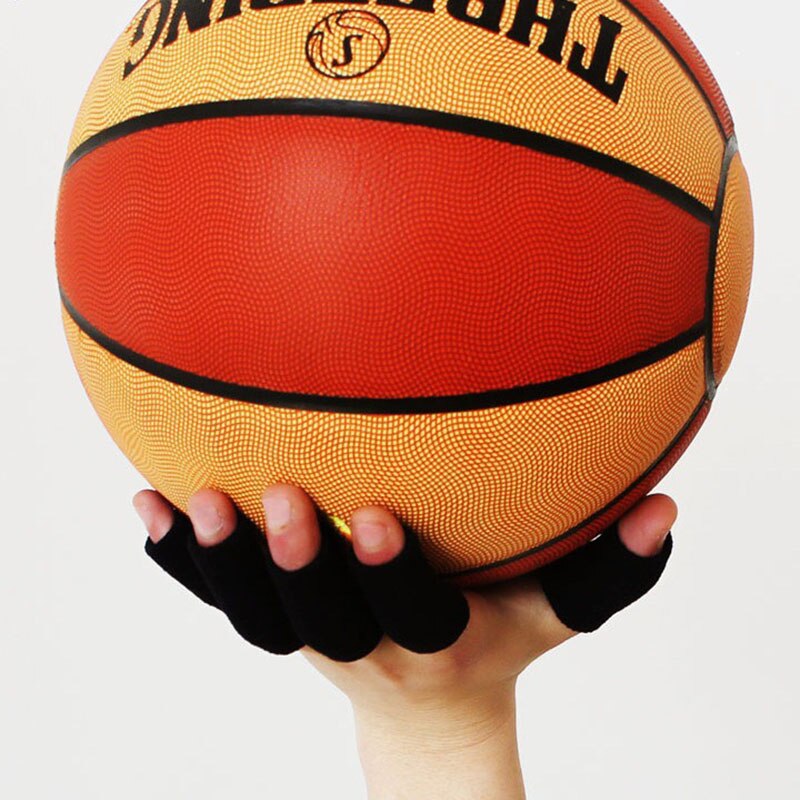 5pcs Finger Knuckles Protectors Finger Protection Sheath Sleeve Brace for Basketball Sports H7JP