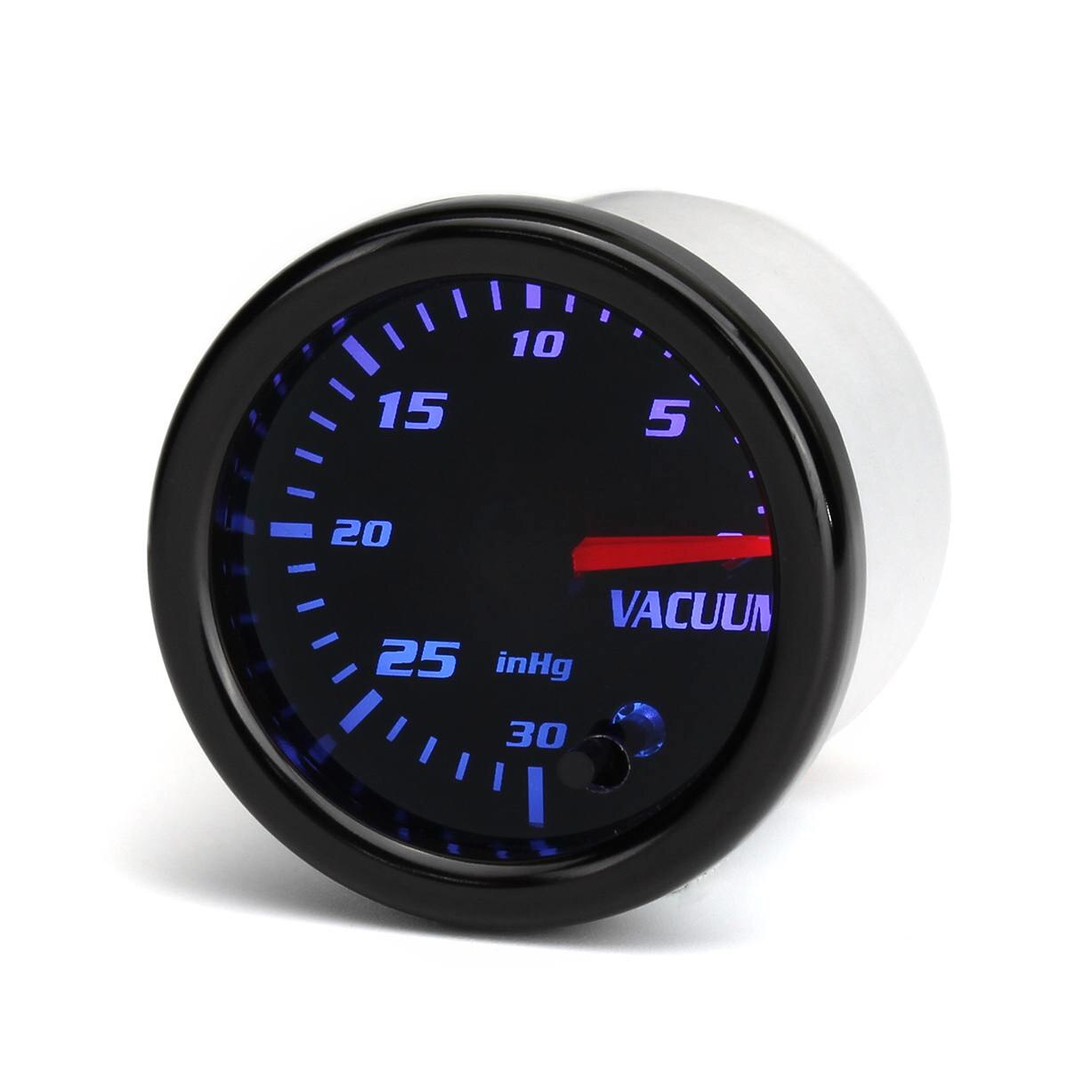 2 ''52mm Auto Mechanische Vakuum Aufnahme Messgerät 7 Farbe LED Digital Anzeige Universal- Auto Meter -30 zu 0 in HG Auto Kilometerzähler