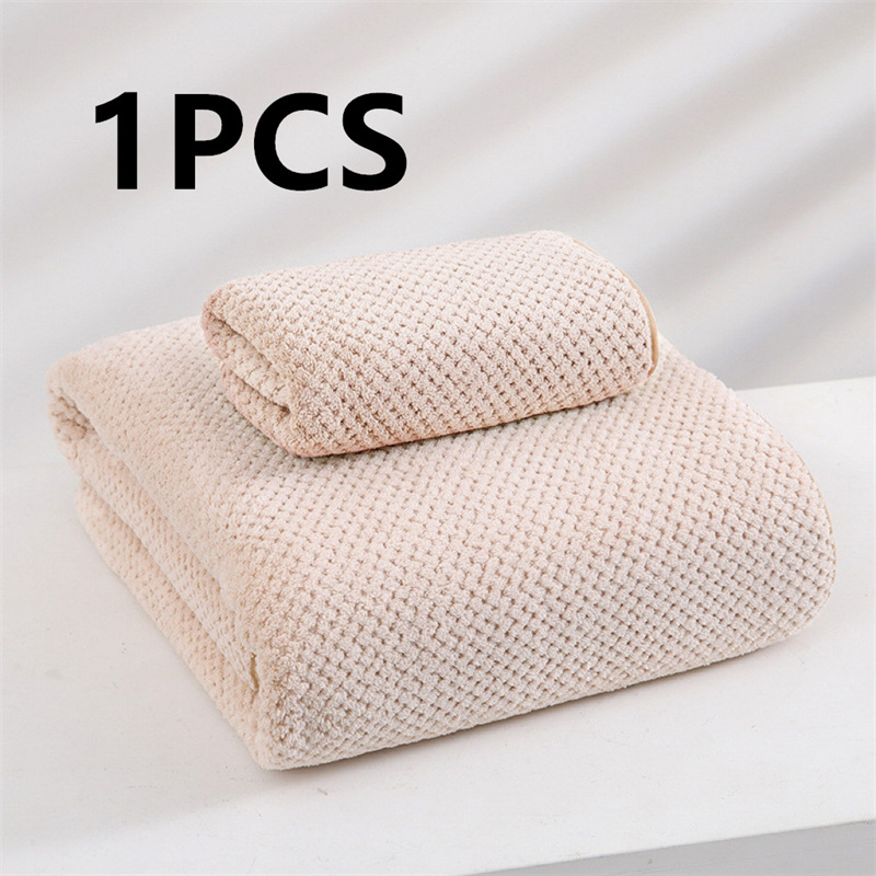 Pineapple velvet towel, thickened large bath towel, quick drying household face towel, sports beach beauty salon towel: 70x140cm / 22#