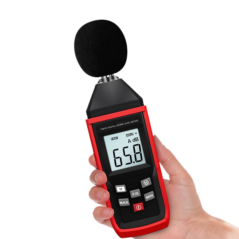 Decibel Meter Digital Sound Level Tester Noise Meter Noise Meting Tester Range 30 ~ 130dB Decibel Tester Met Lcd-scherm