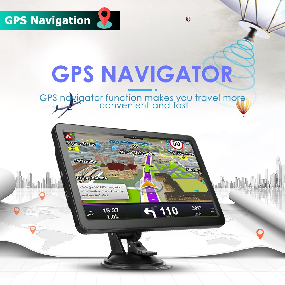 Q10 7 inch Display GPS Navigation 256MB RAM 8GB ROM FM Car Truck GPS Navigator System