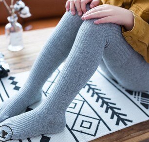 Kid Breien Kousen, Herfst Broek, Wrap Kalveren Warme Benen Katoen Herfst Winter Accessoire: Grijs / M