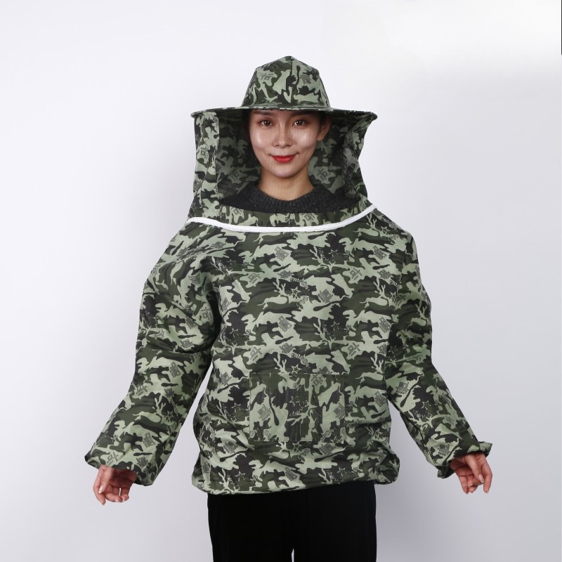 Protective Beekeeping Jacket Veil Smock Equipment Beekeeping Hat Sleeve Beekeeper Suit Apiculture Bee Dress