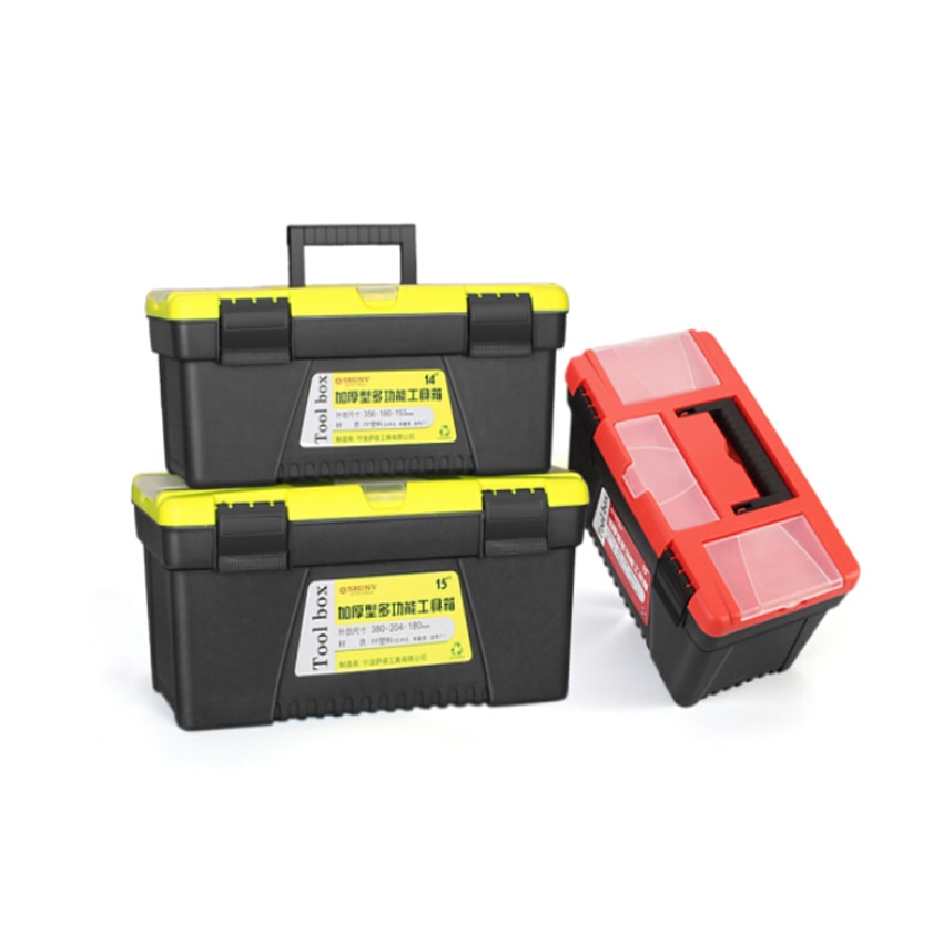Multifunctional Toolbox Hand-held Medium-sized Plastic Tool Receiving Box 18-inch Strengthened Toolbox Tool Cabinet
