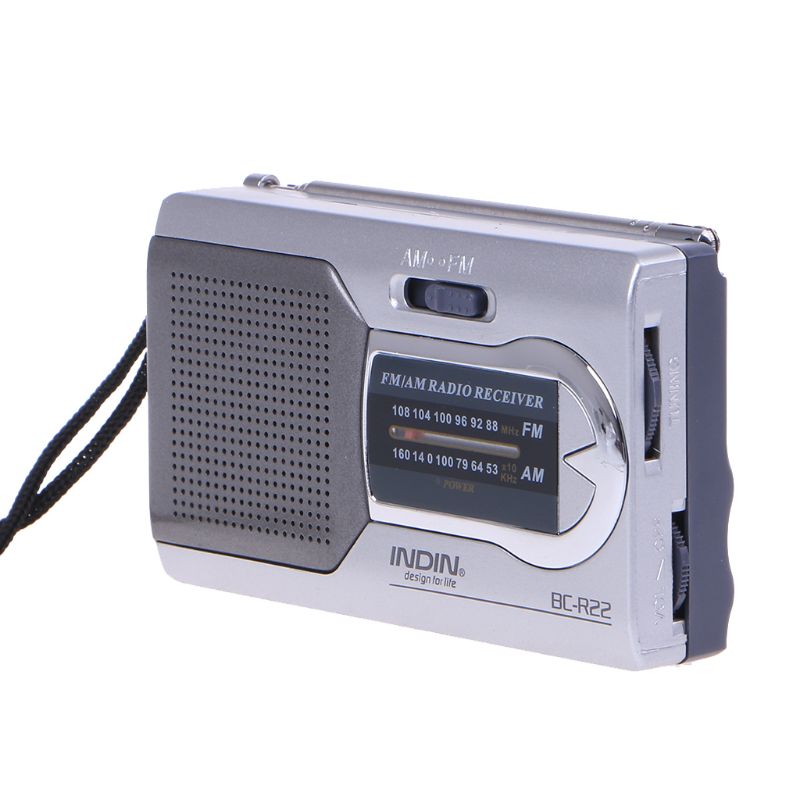 Universal Slim AM/FM Mini Radio World Receiver Stereo Speakers Music Player LX9A