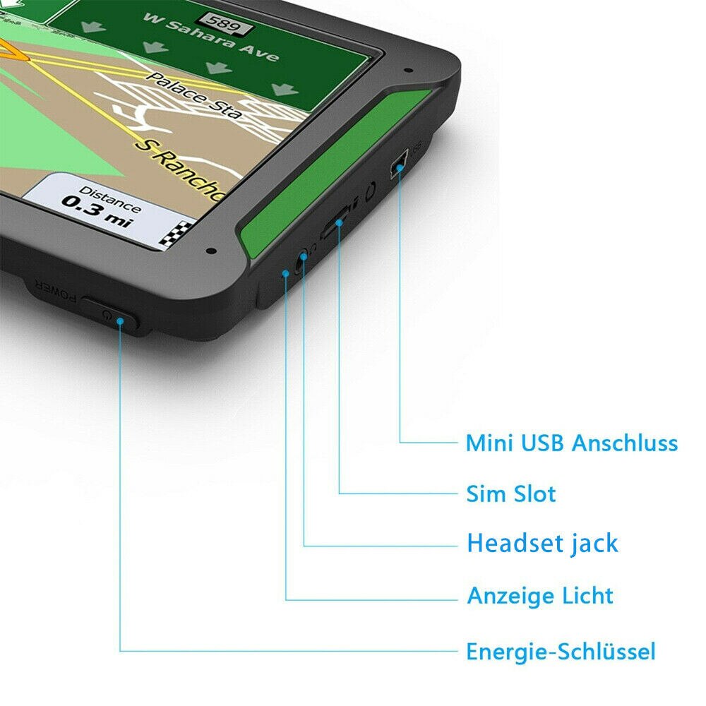 7 inchtouch skärm 8gb bil gps navigering satt och av-in bluetooth wifi fm sändare flerspråkig karta över europa